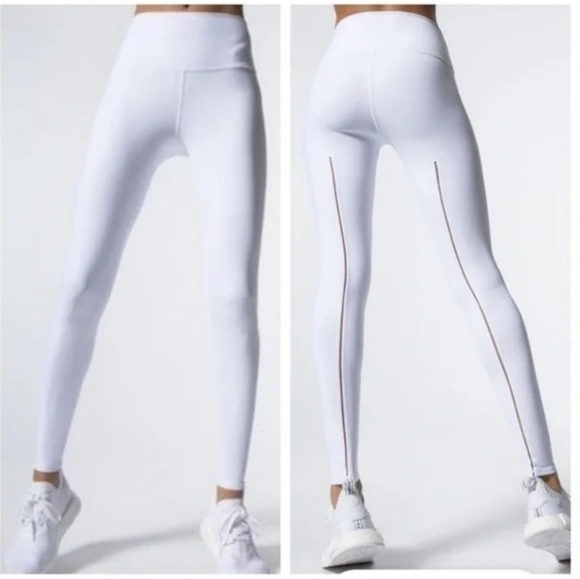 ALO Yoga Pants - Alo Dash White High Waisted Yoga Leggings Size S